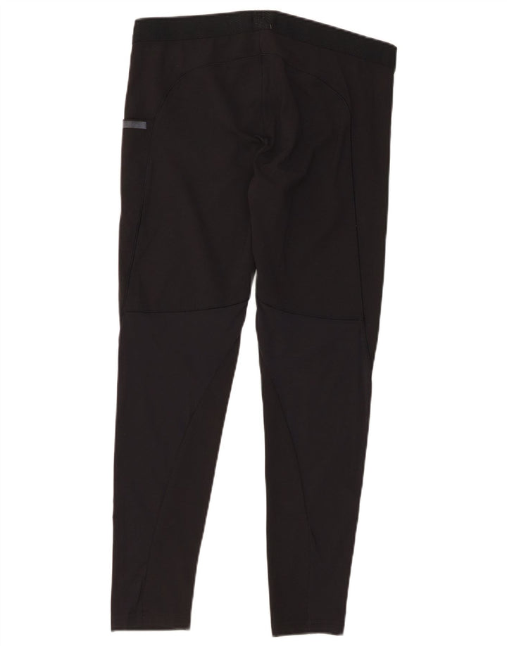 ADIDAS Womens Crop Leggings UK 12 Medium Black Nylon
