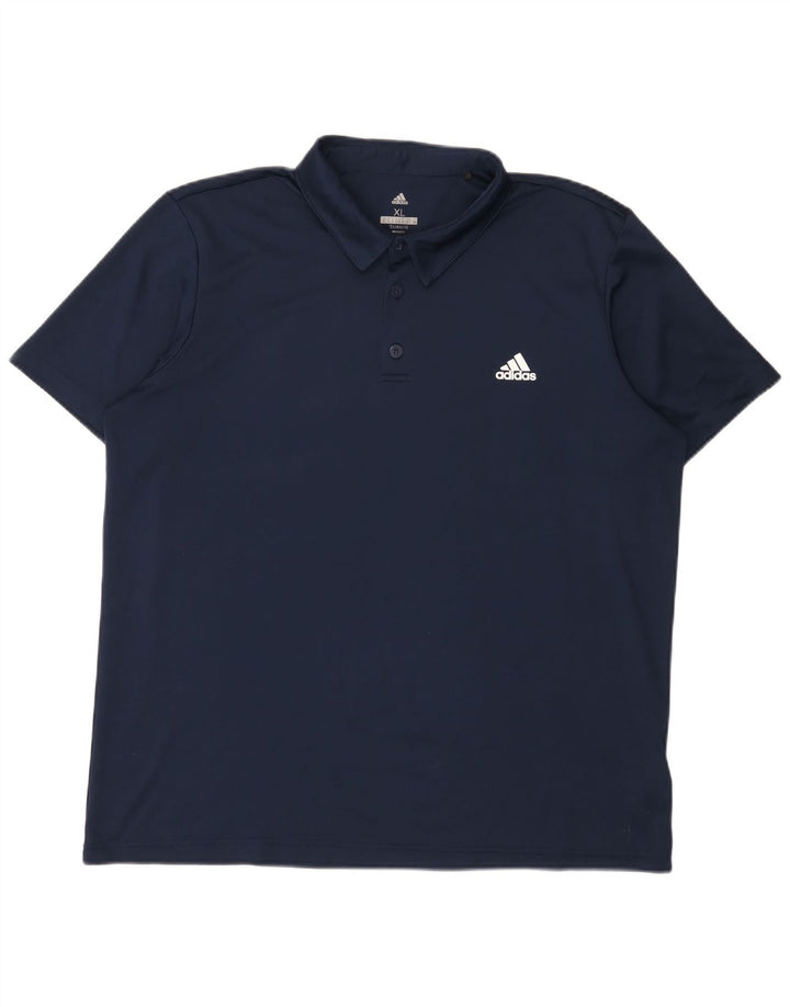 Adidas Climalite poloshirt til mænd XL marineblå polyester