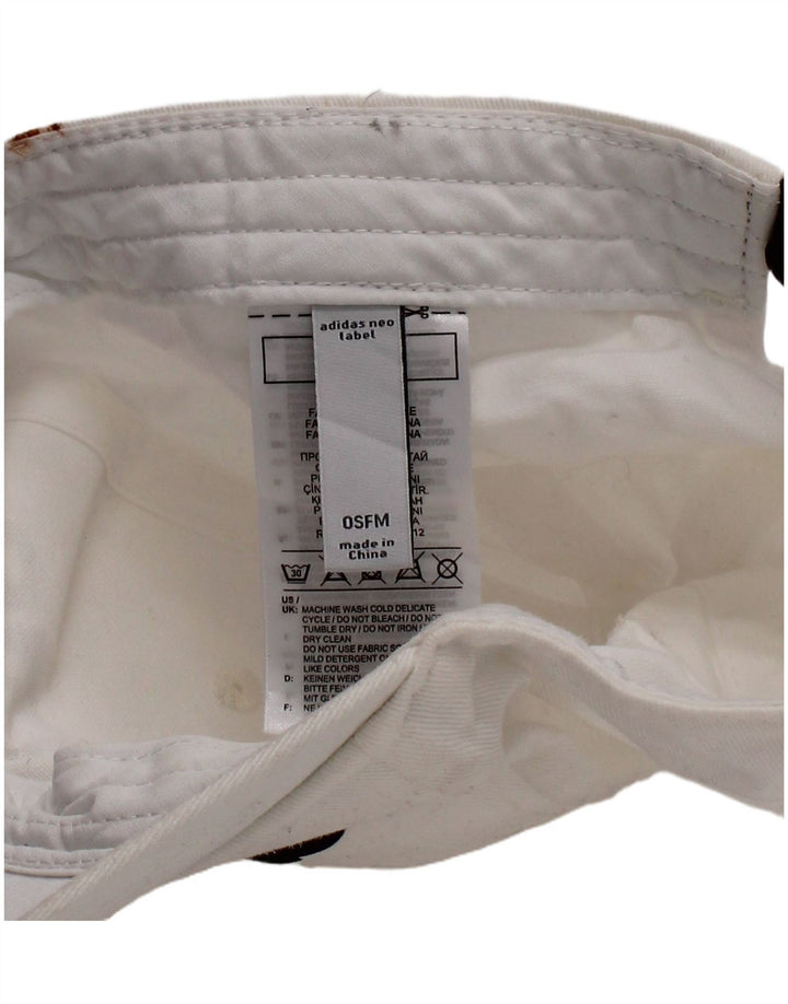 Adidas Mens Graphic Baseball Cap One Size White Cotton