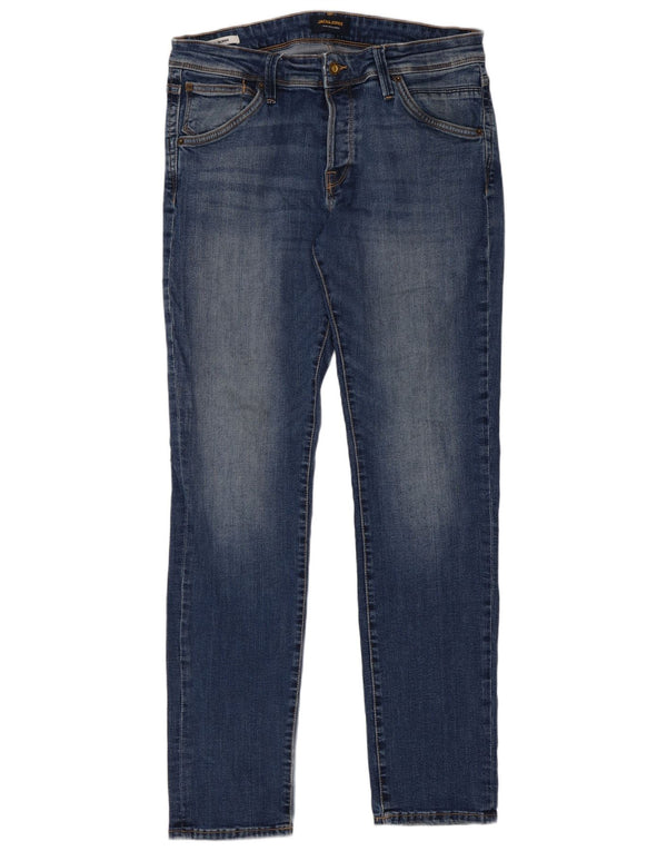 Мужские зауженные джинсы Jack & Jones GLENN W32 L32, синий хлопок