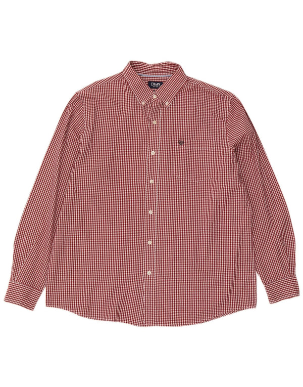 Chaps férfi ing XL Red Gingham Cotton