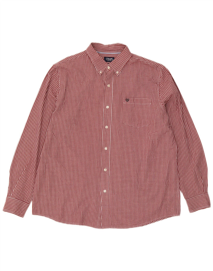 Chaps Camisa Hombre XL Algodón Vichy Rojo