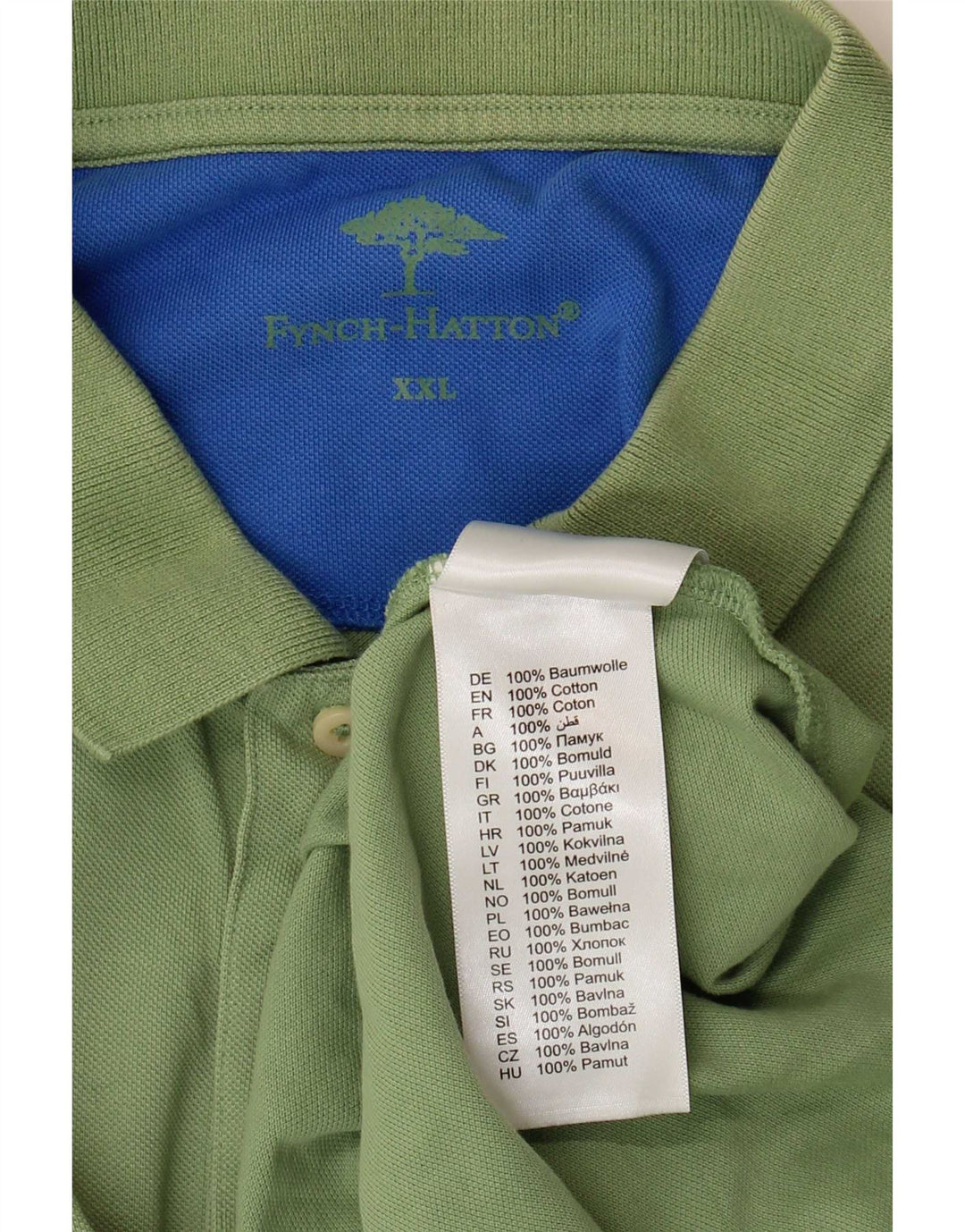 Fynch Hatton Polo Homme 2XL Vert Coton