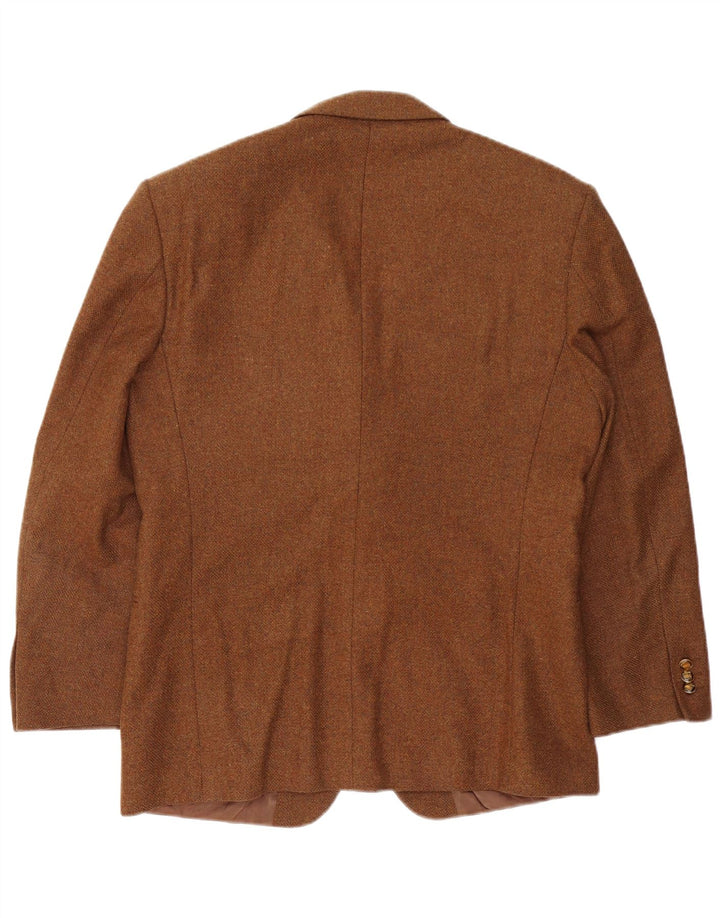 Ferre Mens 2 Button Blazer Jacket IT 50 Large Brown Flecked Wool
