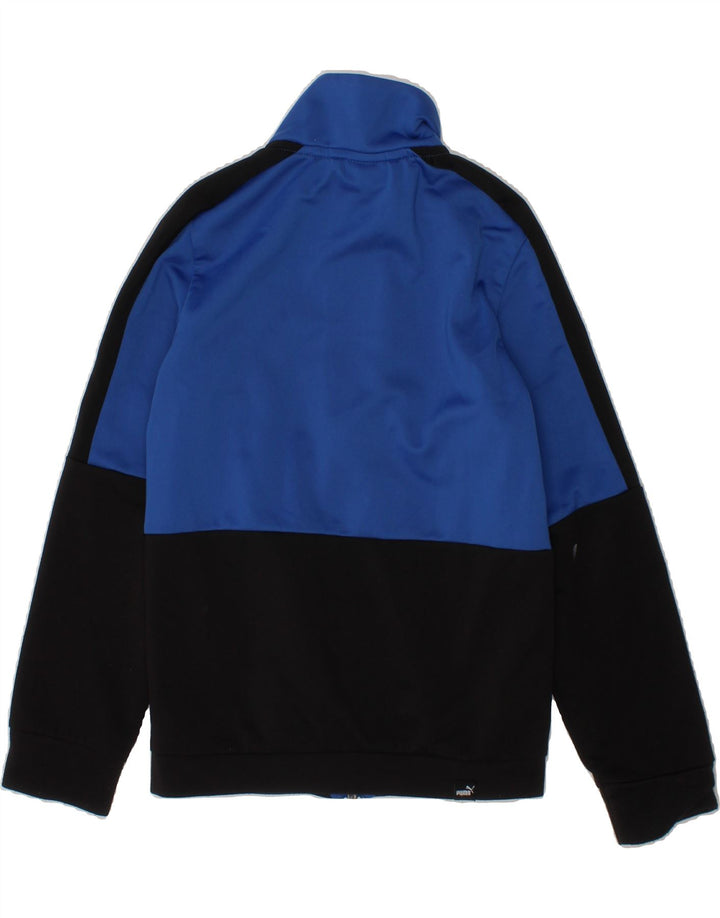 PUMA Boys Graphic Tracksuit Top Jacket 5-6 Years Blue Colourblock Vintage Puma and Second-Hand Puma from Messina Hembry 