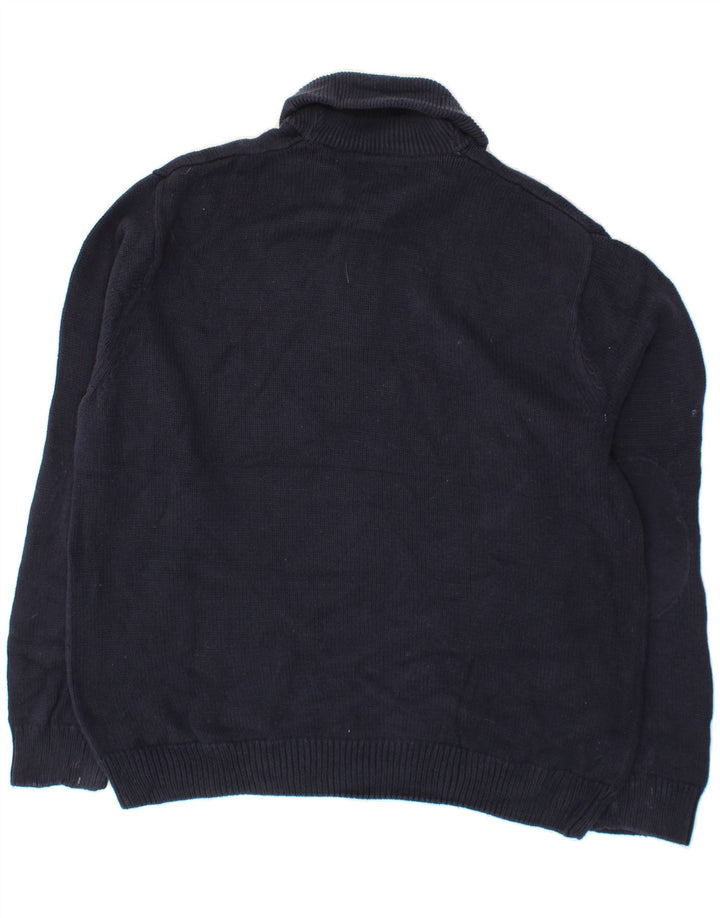 CHAPS Mens Shawl Neck Jumper Sweater XL Navy Blue Cotton Vintage Chaps and Second-Hand Chaps from Messina Hembry 