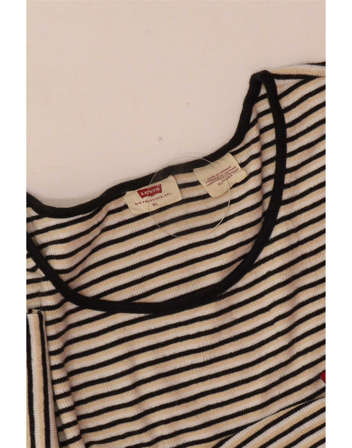 Levi's Womens T-Shirt Top UK 18 XL Multicoloured Striped