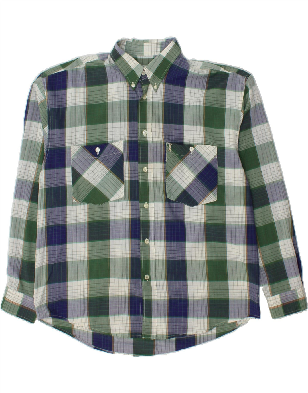 VINTAGE Mens Shirt XL Green Check Vintage Vintage and Second-Hand Vintage from Messina Hembry 
