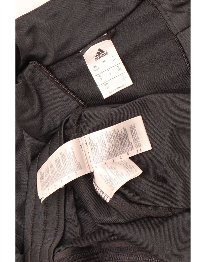 Adidas Herren Trainingsanzug Top Jacke UK 44/46 Large Grau Polyester