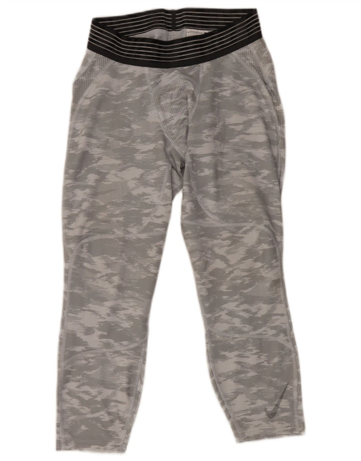 Nike Mens Dri Fit Leggings Medium Grey Camouflage Polyester
