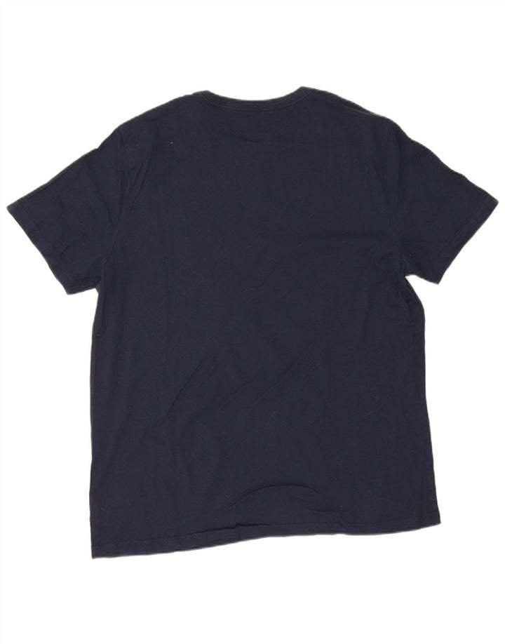Gap Mens Graphic T-Shirt Top Large Navy Blue Cotton