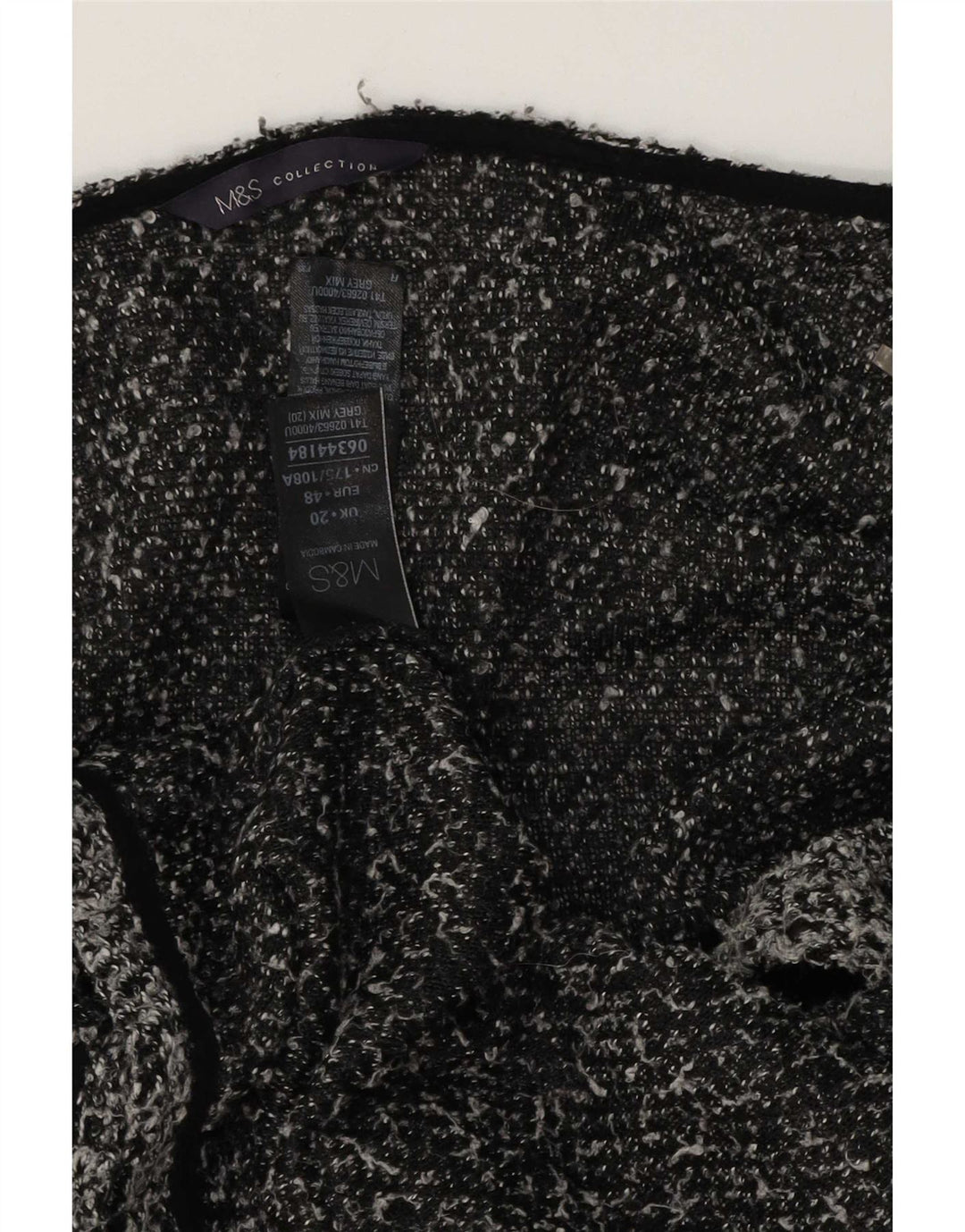 Marks & Spencer Womens Cardigan Sweater UK 20 2XL Grey Flecked Polyester