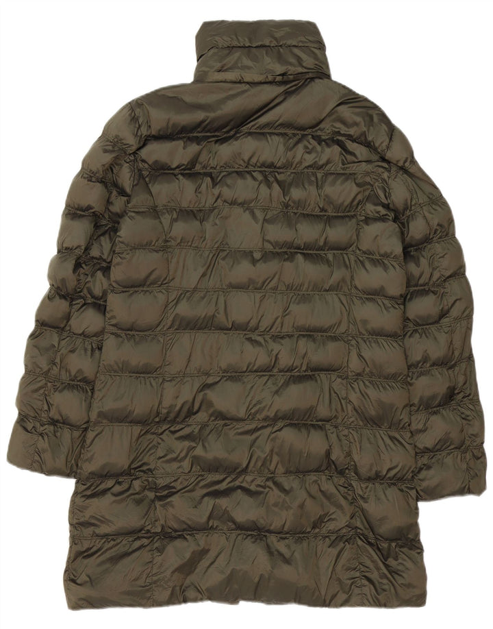 Massimo Dutti Damen Wattierter Mantel UK 18 XL Khaki Polyester