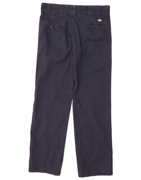 Dickies Mens Slim Straight Chino Trousers W30 L32 Navy Blue Cotton