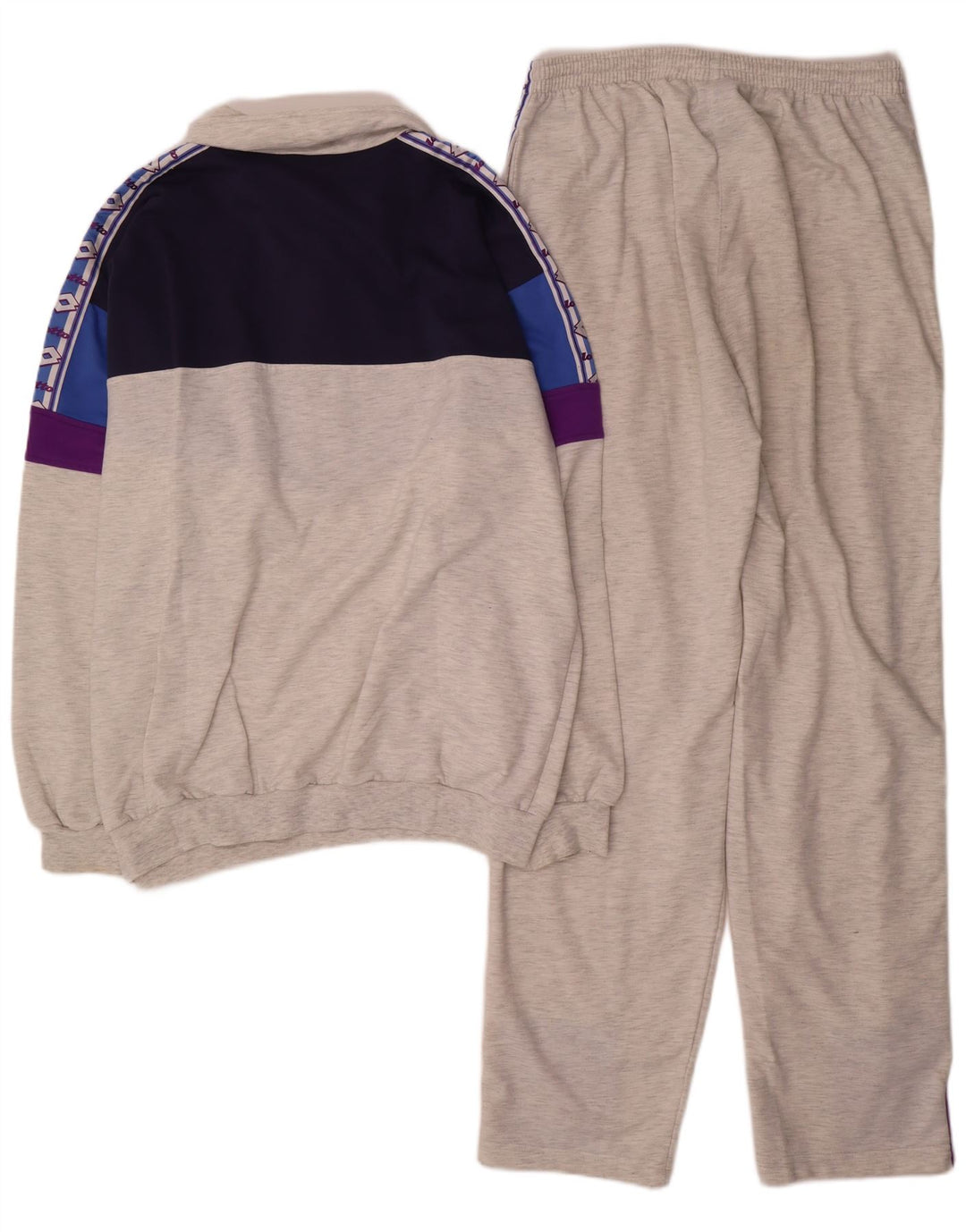 Lotto Survêtement complet graphique pour homme XL Gris Colorblock Polyester