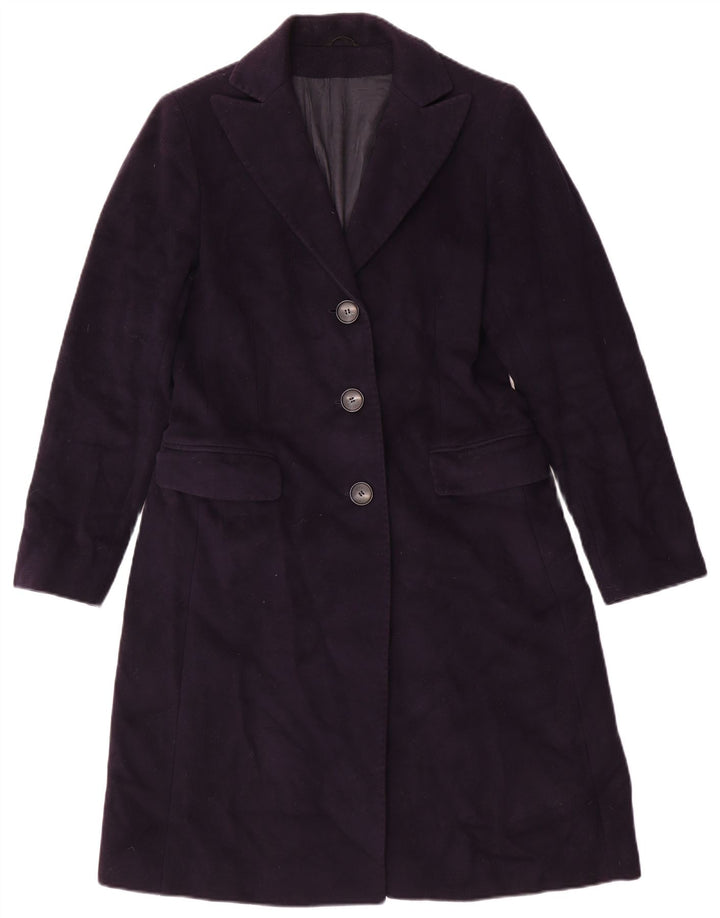 Boggi Dame Overfrakke UK 10 Small Navy Blue Wool