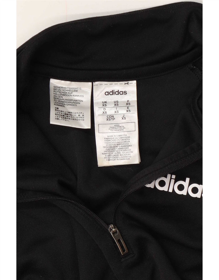 Adidas Mens Aeroready cipzáras nyakú pulóveres tréningruha felső XS fekete poliészter