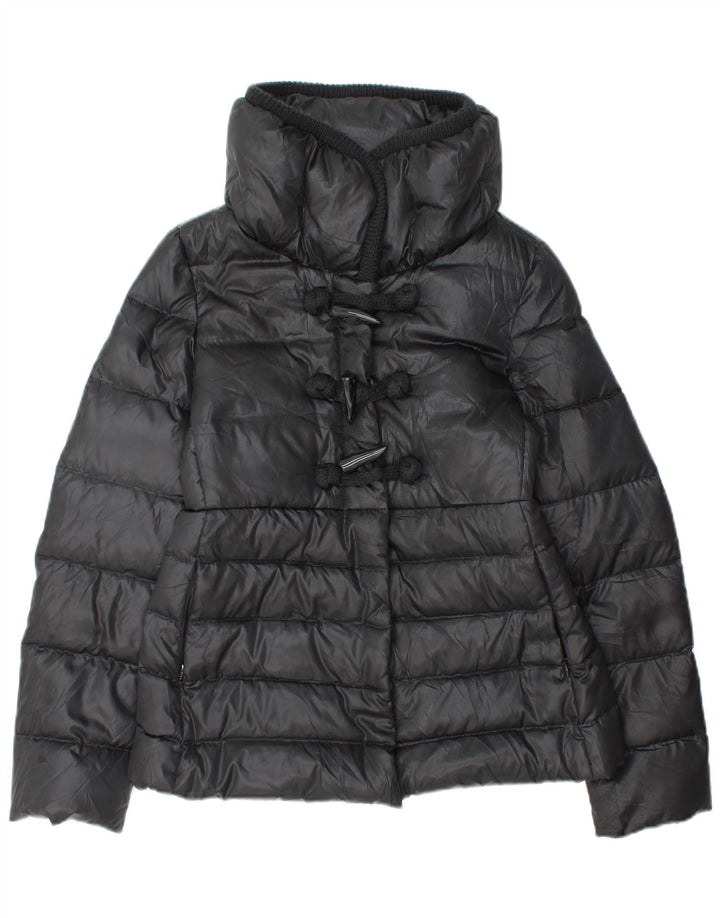 Sisley Womens Padded Jacket IT 38 XS Navy Blue Polyester