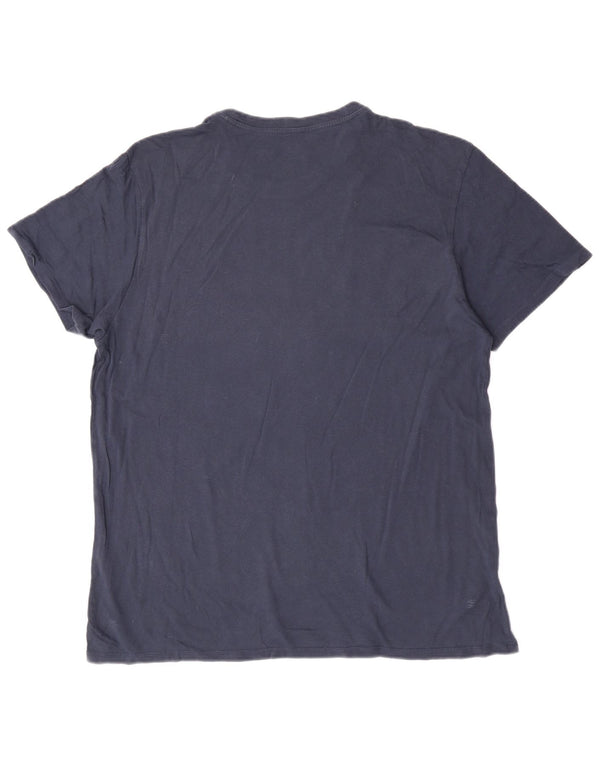 Levi's Mens 501 Graphic T-shirt Top 2XL Navy Blue Colourblock
