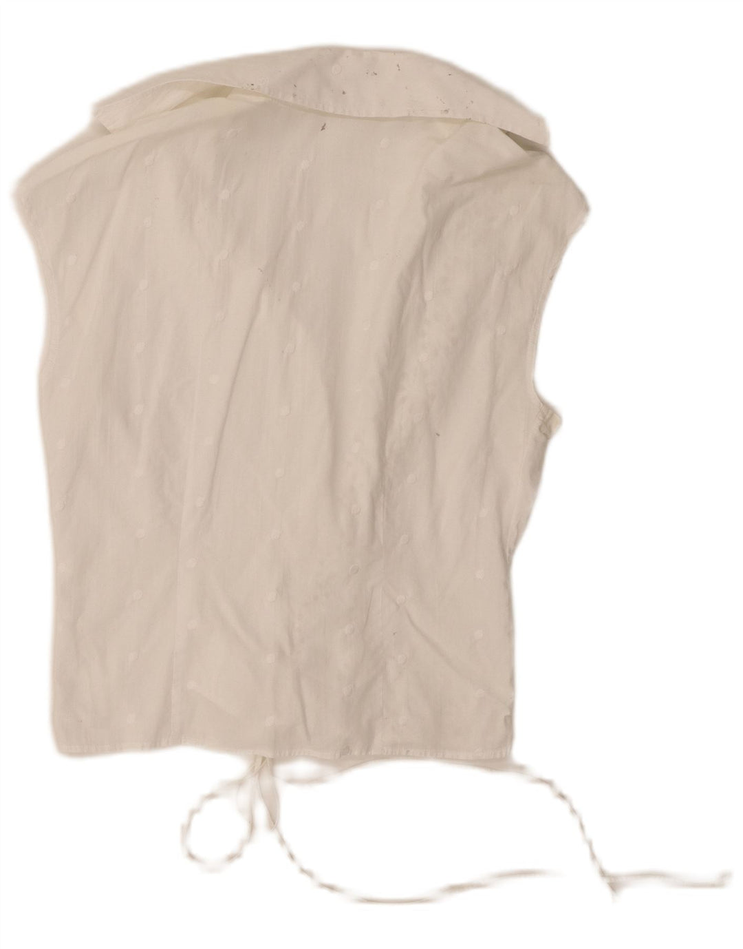 Naracamicie Womens Sleeveless Wrap Shirt Blouse UK 12 Medium White