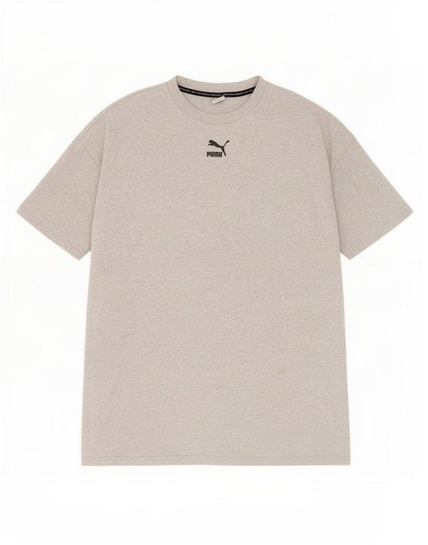 Męski T-shirt Puma o luźnym kroju, mały, szary nakrapiany