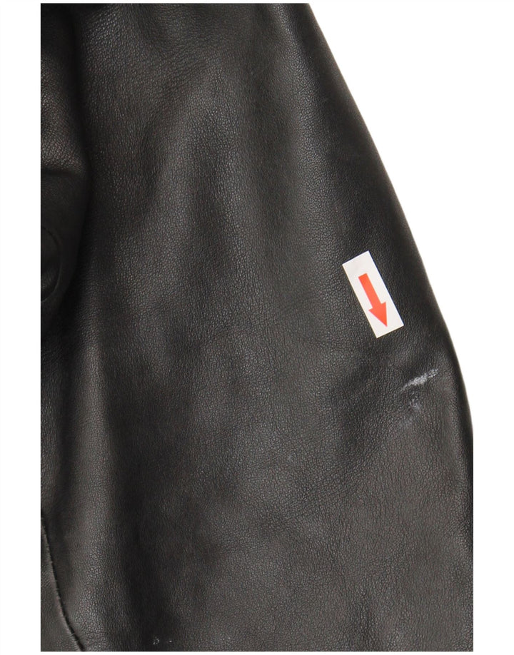 Vintage Mens Leather Jacket UK 40 Large Black Leather
