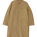 HENRY COTTONS Womens Quilted Overcoat IT 46 Large Khaki Vintage Henry Cottons and Second-Hand Henry Cottons from Messina Hembry 