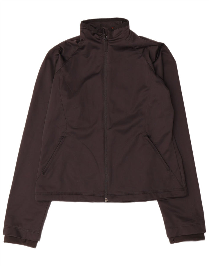 Puma Womens Graphic Tracksuit Top Jacket UK 14 Medium Black