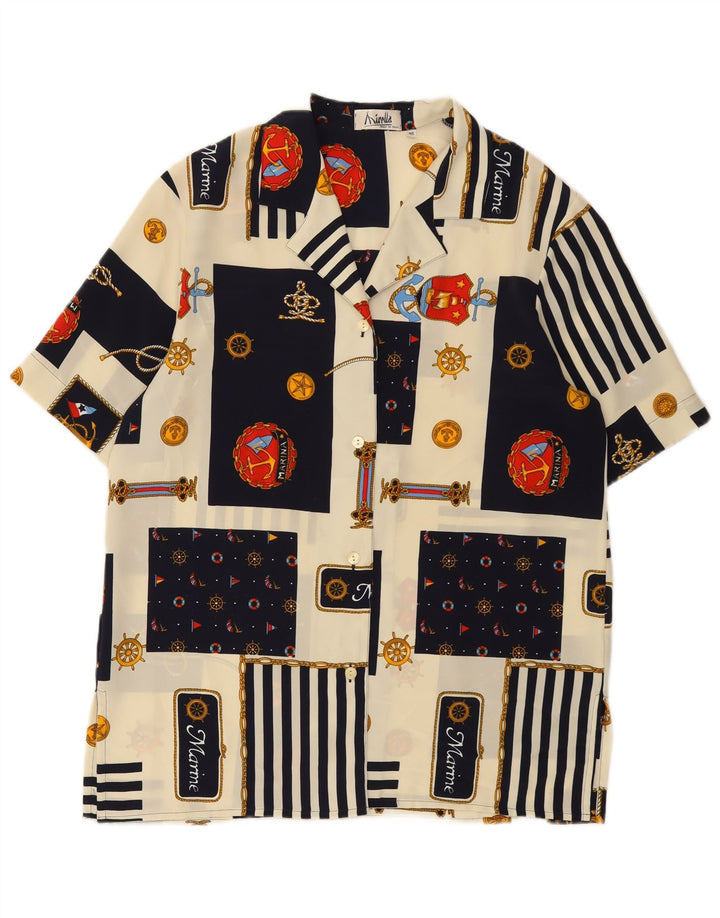Mirella Chemisier Femme IT 46 Large Multicolore Patchwork Nautique
