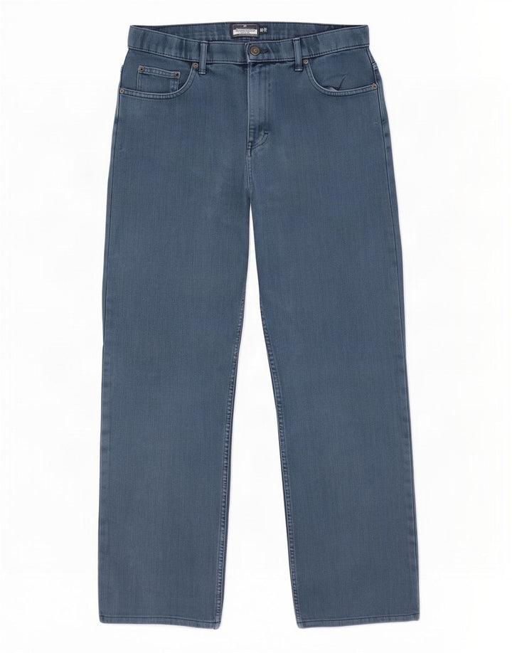 Marks & Spencer Mens Blue Harbour Straight Jeans W34 L31 Navy Cotton