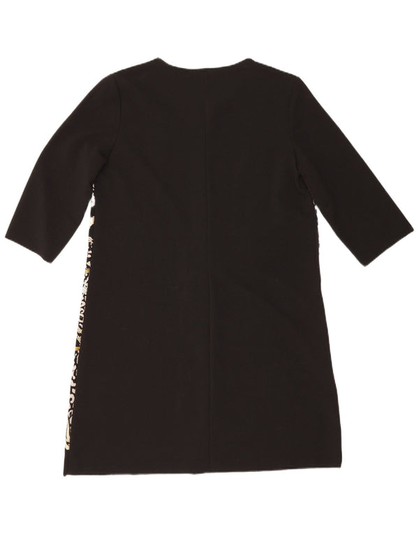 Zara Damen-Etuikleid mit 3/4-Ärmeln, Gr. 46, Schwarz, Polyester