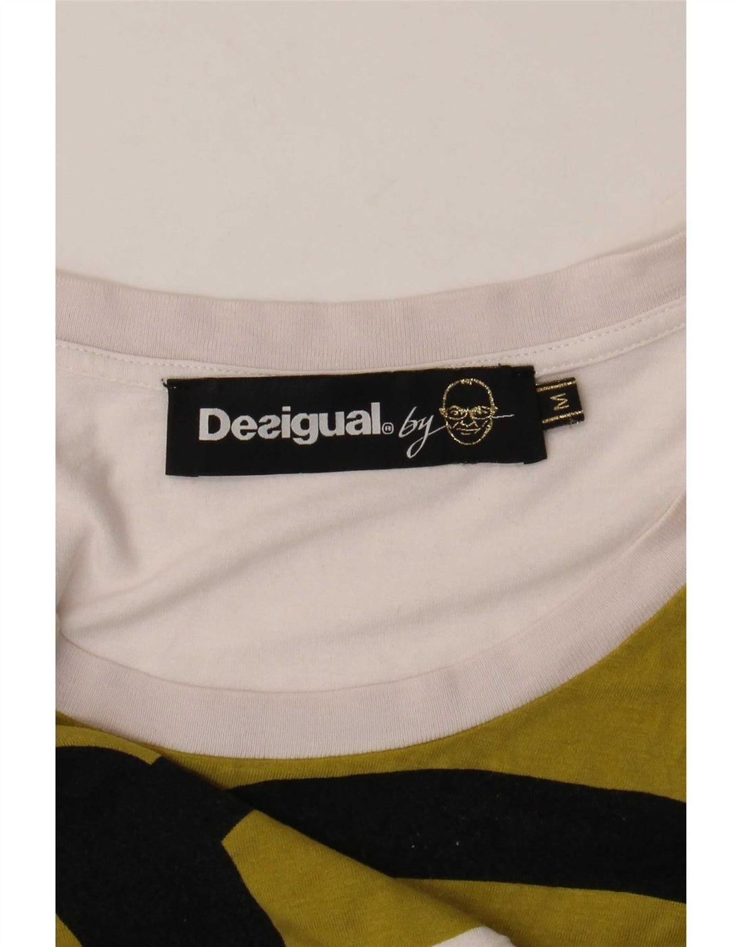 Desigual Damen Asymmetrisches Trägershirt UK 12 Mittelweiß Geometrisch