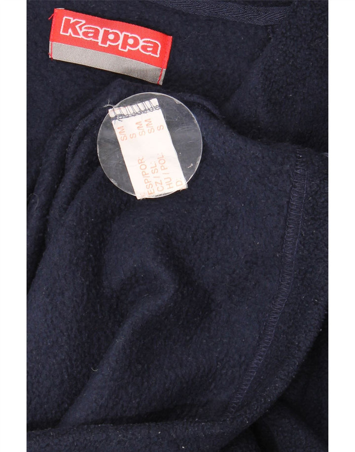 Kappa Mens Zip Neck Fleece Jumper Small Navy Blue