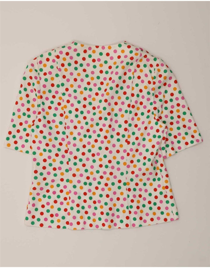 Liola Dame 4-knaps 2-delt nederdelsæt IT 46 Large W28 White Polka Dot