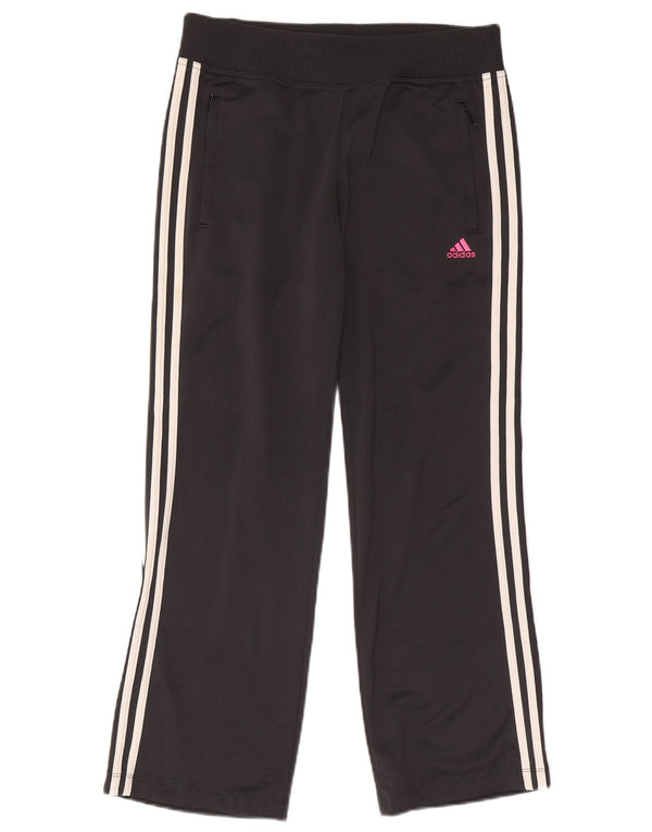 Adidas Womens Tracksuit Trousers UK 14 Medium Grey Polyester