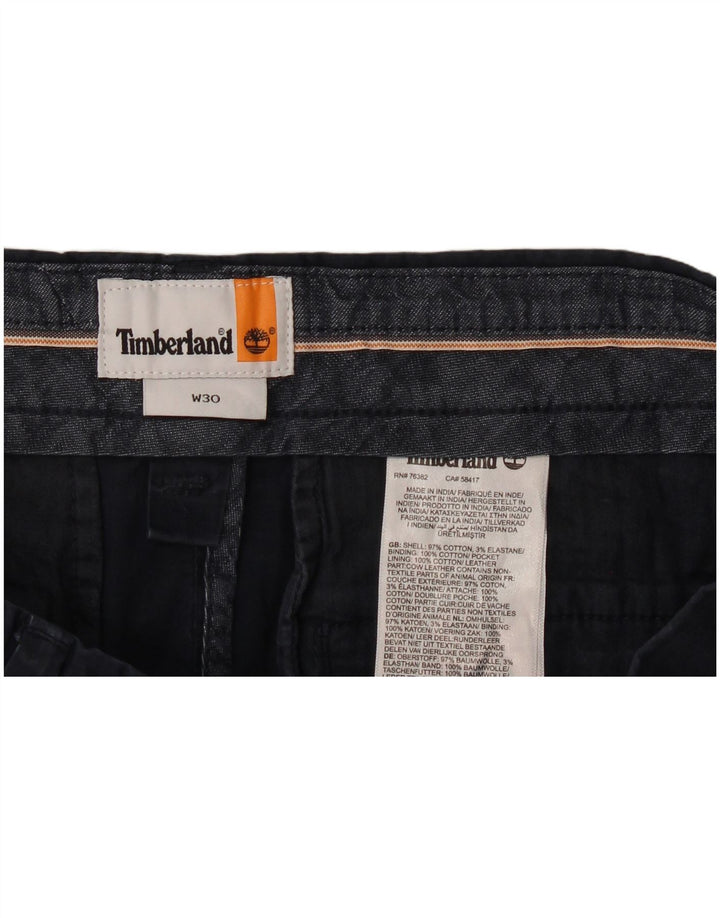 Timberland Mens Chino Shorts W30 Medium Navy Blue Cotton