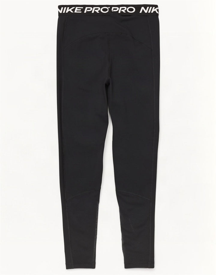Leggings crop grafic Nike Dri Fit pentru femei UK 12 Poliester mediu negru