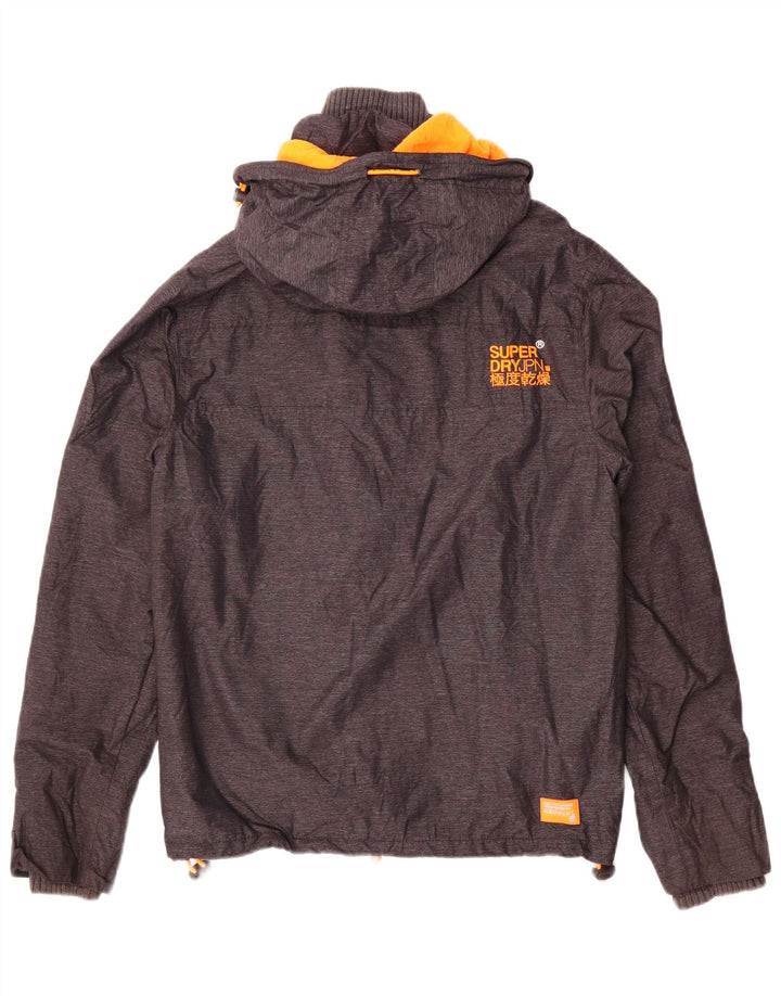 Superdry Mens Windcheater Hooded Windbreaker Jacket UK 36 Small Grey