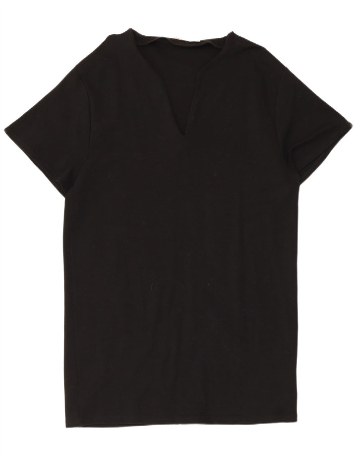 Zara Womens T-Shirt Dress UK 14 Medium Black