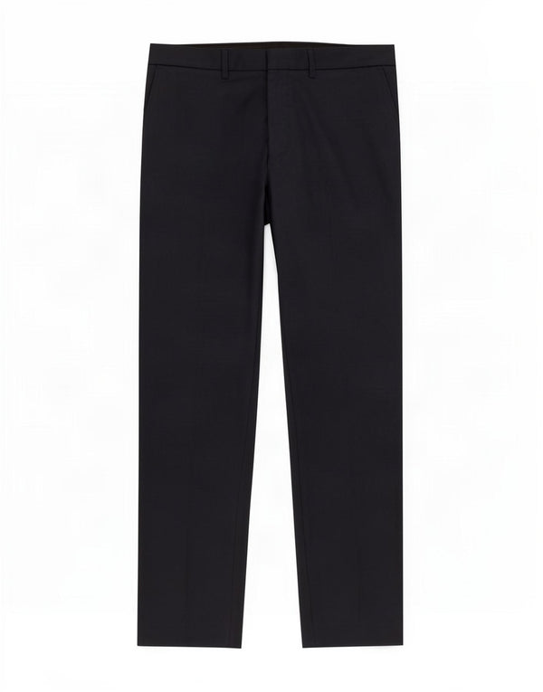 Marks & Spencer Pantalones casuales ajustados para hombre W34 L29 Poliéster azul marino