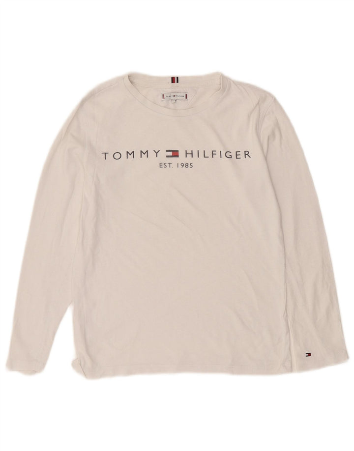 Tommy Hilfiger Boys Graphic Top Long Sleeve 11-12 Years White