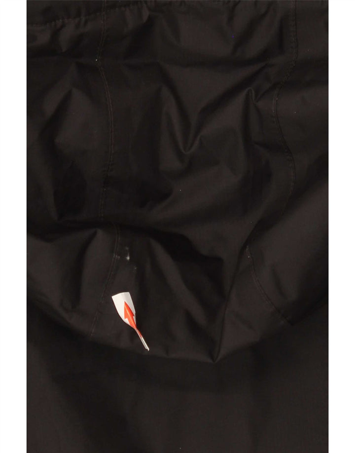 K-Way Womens Hooded Oversized Rain Jacket UK 10 Small Black Polyamide