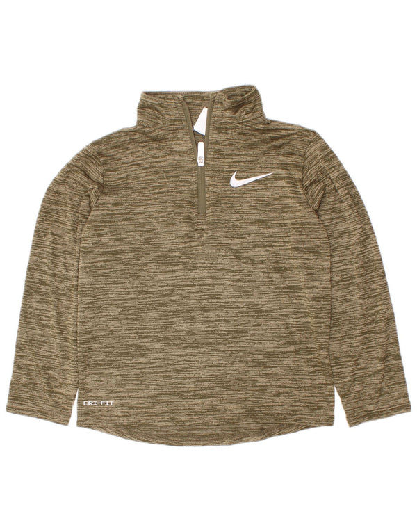 Trening pentru băieți Dri Fit Pullover Top 5-6 ani Medium Kaki Flecked