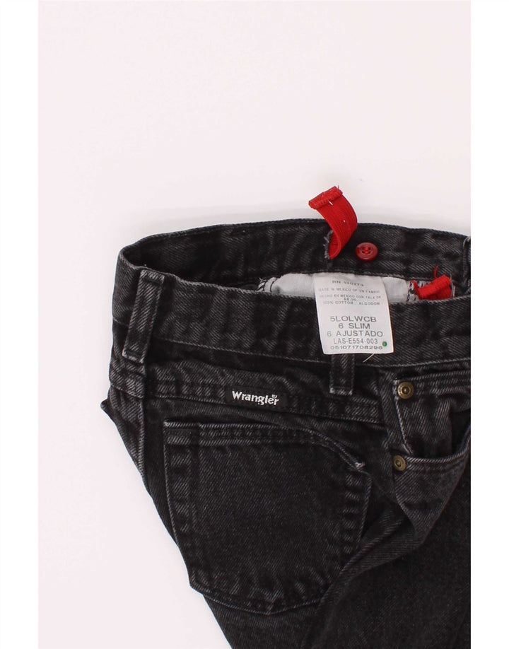 Wrangler Boys Slim Jeans 7-8 Years W22 L20 Grey Cotton