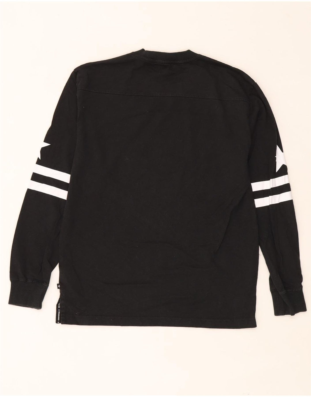 Converse Herren Graphic Top Langarm Small Schwarz Baumwolle