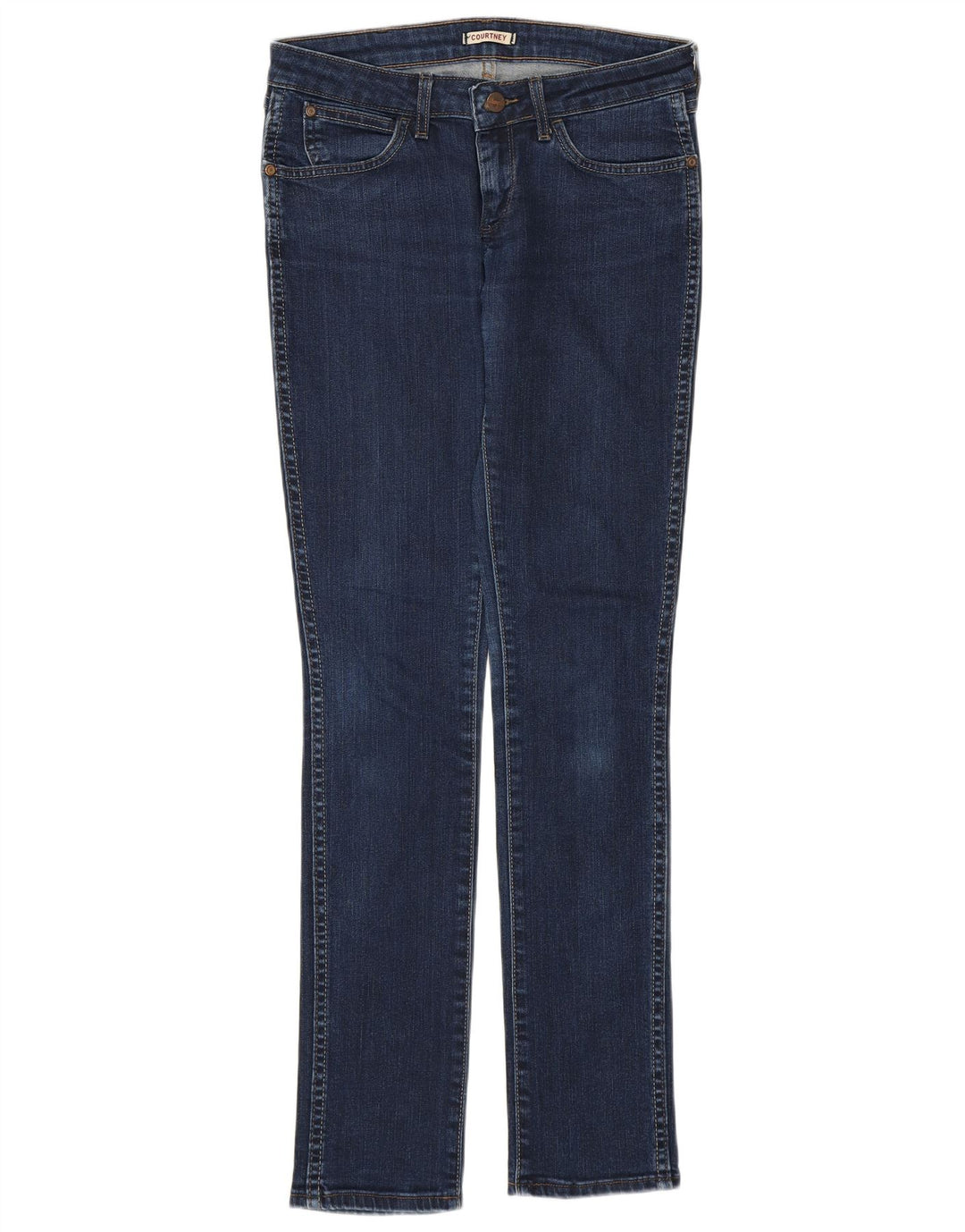 WRANGLER Womens Slim Jeans W27 L31 Blue Cotton
