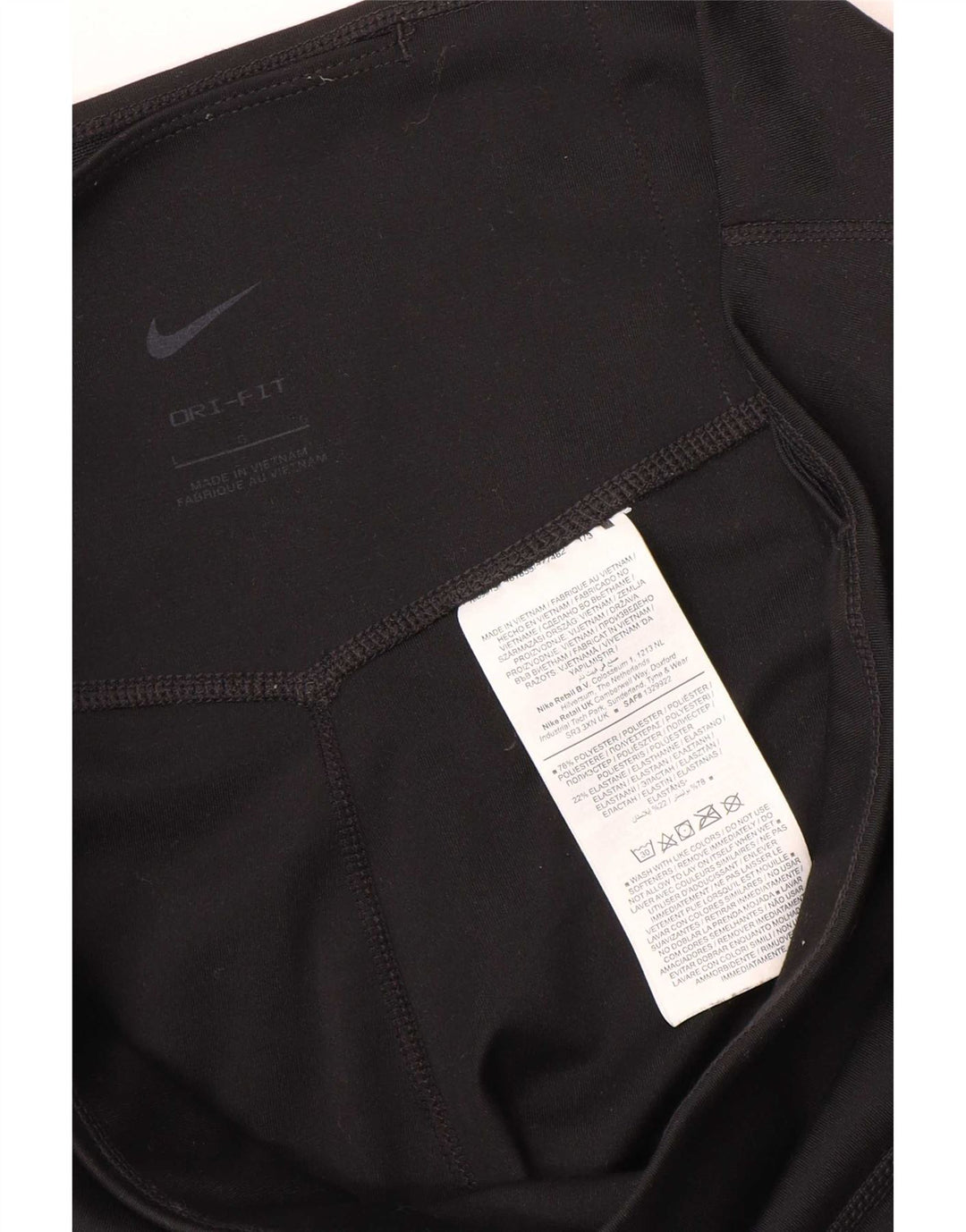 Γυναικείο κολάν Nike Dri Fit UK 16 Μεγάλο μαύρο πολυεστέρα