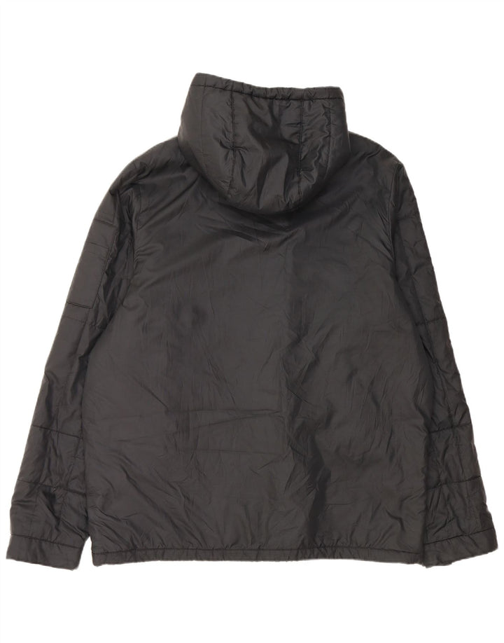 Nike Mens Hooded Windbreaker Jacket UK 42 XL Black Polyester