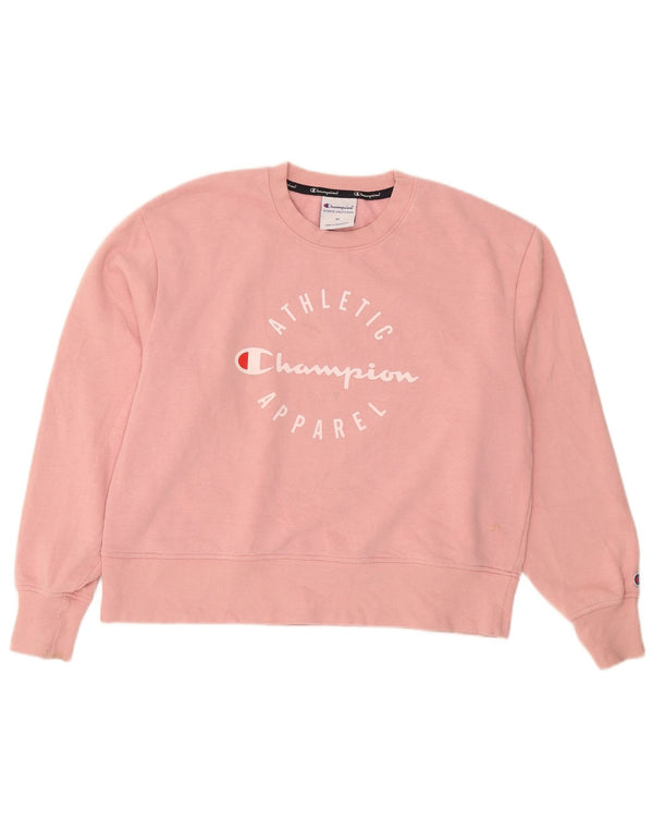 Felpa con grafica da donna Champion UK 14 Cotone rosa medio
