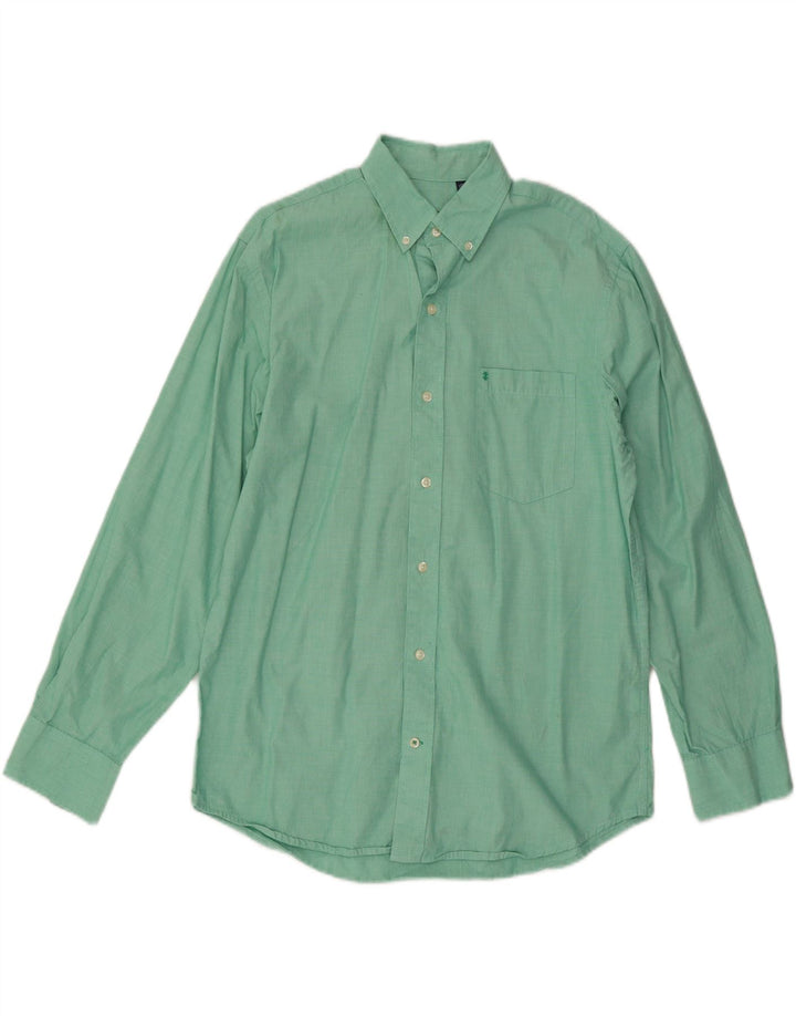 IZOD Mens Shirt Medium Green Cotton Vintage Izod and Second-Hand Izod from Messina Hembry 